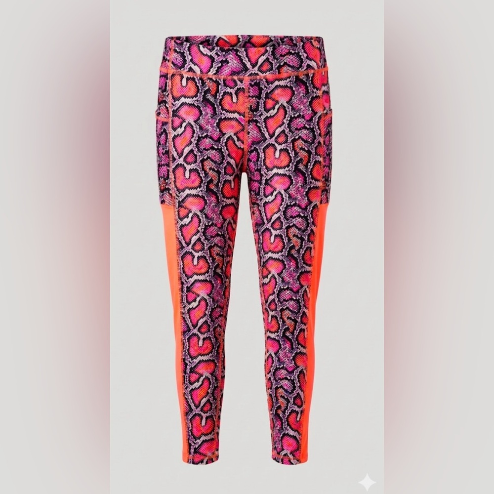 Athletic Works Neon Snakeskin High-Rise Leggings - XL Plus